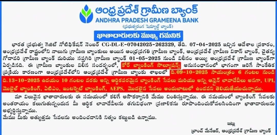 Andhra Pradesh Grameena Bank Merger