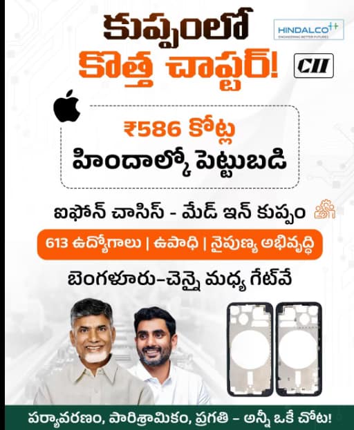 కుప్పంలో రూ.2,203 కోట్ల పెట్టుబడులు